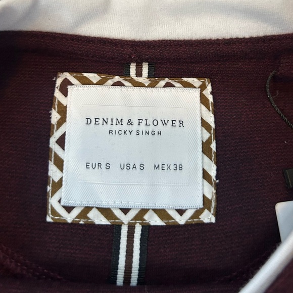 NWT Denim & Flower By Ricky Singh Men’s Small Long-Sleeve Red Crew Neck Pullover - Picture 6 of 9